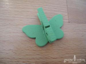 Pinces papillons vertes - Lot de 6
