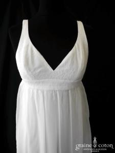 Création Julie Tordjman - Robe empire en tulle de soie et dentelle