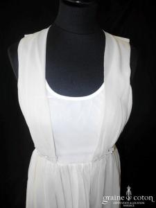 Carven - Création Guillaume Henry en coton et mousseline champagne