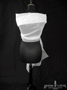Pronuptia - Étole en organza ivoire clair