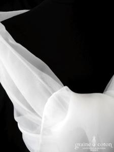 Pronuptia - Étole en organza ivoire clair