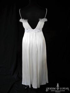 Hernan Zajar - Création en satin de soie ivoire