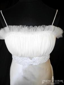 Hernan Zajar - Création en satin de soie ivoire