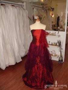 Robe de cocktail bordeaux