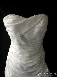 Pronuptia - Robe en taffetas ivoire