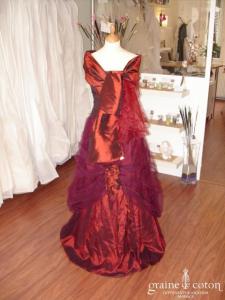 Robe de cocktail bordeaux