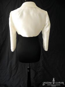 San Patrick pour Pronovias - Boléro en mikado ivoire et manches mi longues