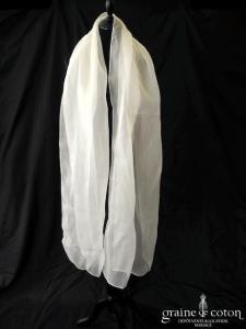 Cymbeline - Étole en organza de soie ivoire