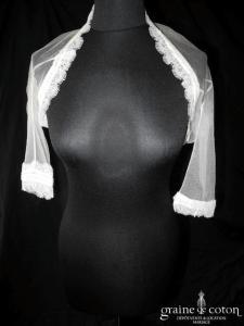 Rosa Clara - Boléro Edna en tulle et dentelle ivoire