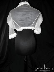 Rosa Clara - Boléro Edna en tulle et dentelle ivoire