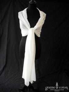 Pronuptia - Étole en mousseline ivoire clair