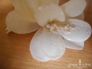 Pince à cheveux fleur pailletée