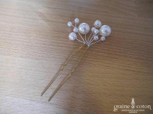 Lot de 5 pics perles ivoire