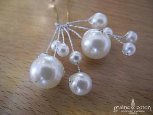 Lot de 5 pics perles ivoire