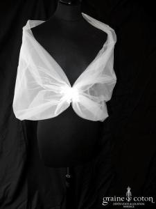 Adriana Alier - Étole en tulle Gaia dentelle)