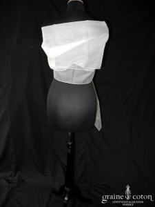 Cymbeline - Étole en organza de soie ivoire clair