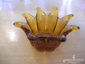 Photophore orangé ou vert forme fleur