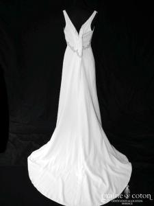 Demetrios - Robe en crêpe fluide ivoire clair