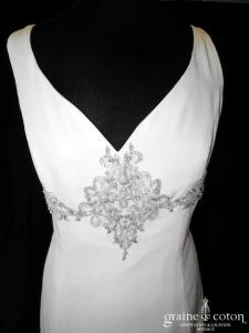 Demetrios - Robe en crêpe fluide ivoire clair