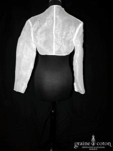Lise Saint Germain - Boléro en organza ivoire clair