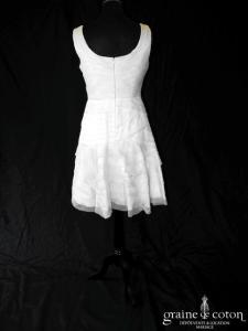 Adolfo Domingez - Robe courte en bandes d'organza de soie