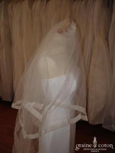 Courman - Voile ivoire de 2 mètres bordé d'organza