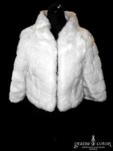 Manteau en fourrure synthétique ivoire