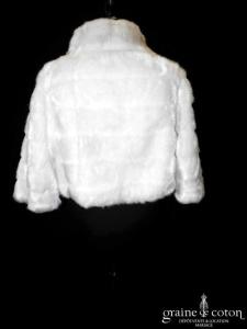 Manteau en fourrure synthétique ivoire