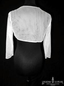 Pronovias - Boléro en tulle ivoire, manches 3/4