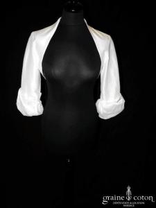 Cymbeline - Boléro Danse/Tourbillon en soie sauvage ivoire