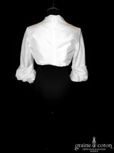 Cymbeline - Boléro Danse/Tourbillon en soie sauvage ivoire