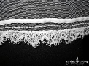 Aire Barcelona - Boléro en tulle et dentelle ivoire clair