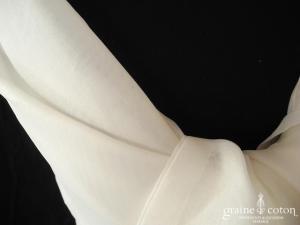 Création - Étole doublée en organza de soie ivoire