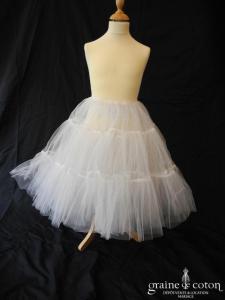 Jupon en tulle blanc pour petite fille