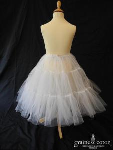 Jupon en tulle blanc pour petite fille