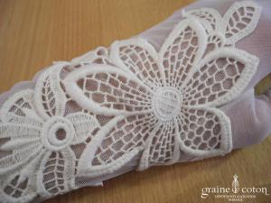 Lolita Lempicka - Gants mi longs en tulle et dentelle ivoire