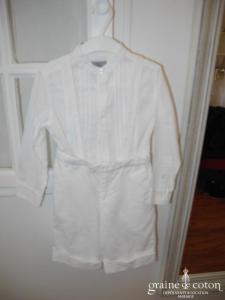 Cyrillus - Ensemble garçon pantacourt et chemise en coton et lin