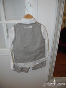 IKKS - Ensemble garçon bermuda, chemise et pull sans manche