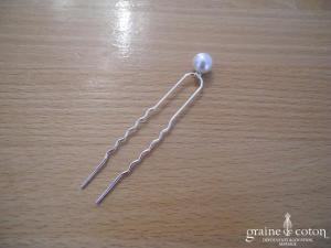 Lot de 12 pics à cheveux perles blanches