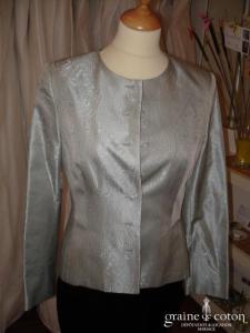 123 - Veste grise et verte