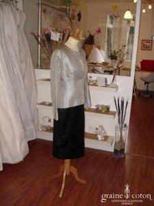 123 - Veste grise et verte