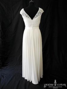 Pronovias - Prototype en mousseline fluide plissée