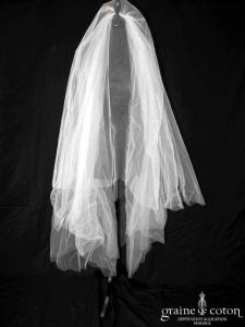 Catherine Varnier - Voile mi-long en tulle ivoire