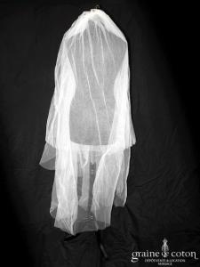 Catherine Varnier - Voile mi-long en tulle ivoire