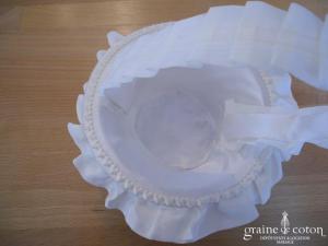 Petit panier en satin ivoire