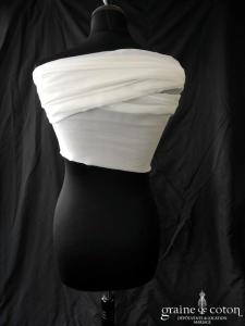 Aurélia Hoang - Étole fluide en mousseline de soie ivoire