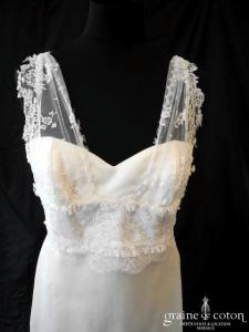 Anne Clicques - Création en organza de soie ivoire