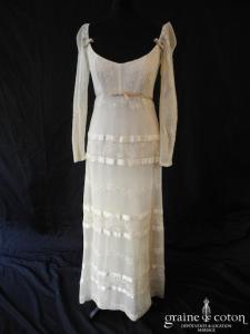 Cymbeline - Robe vintage en dentelle ivoire