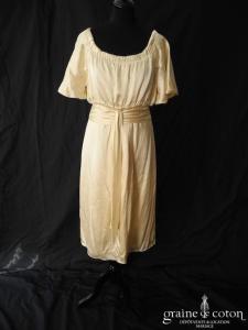 Alain Manoukian - Robe mi longue en satin champagne