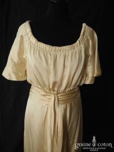 Alain Manoukian - Robe mi longue en satin champagne